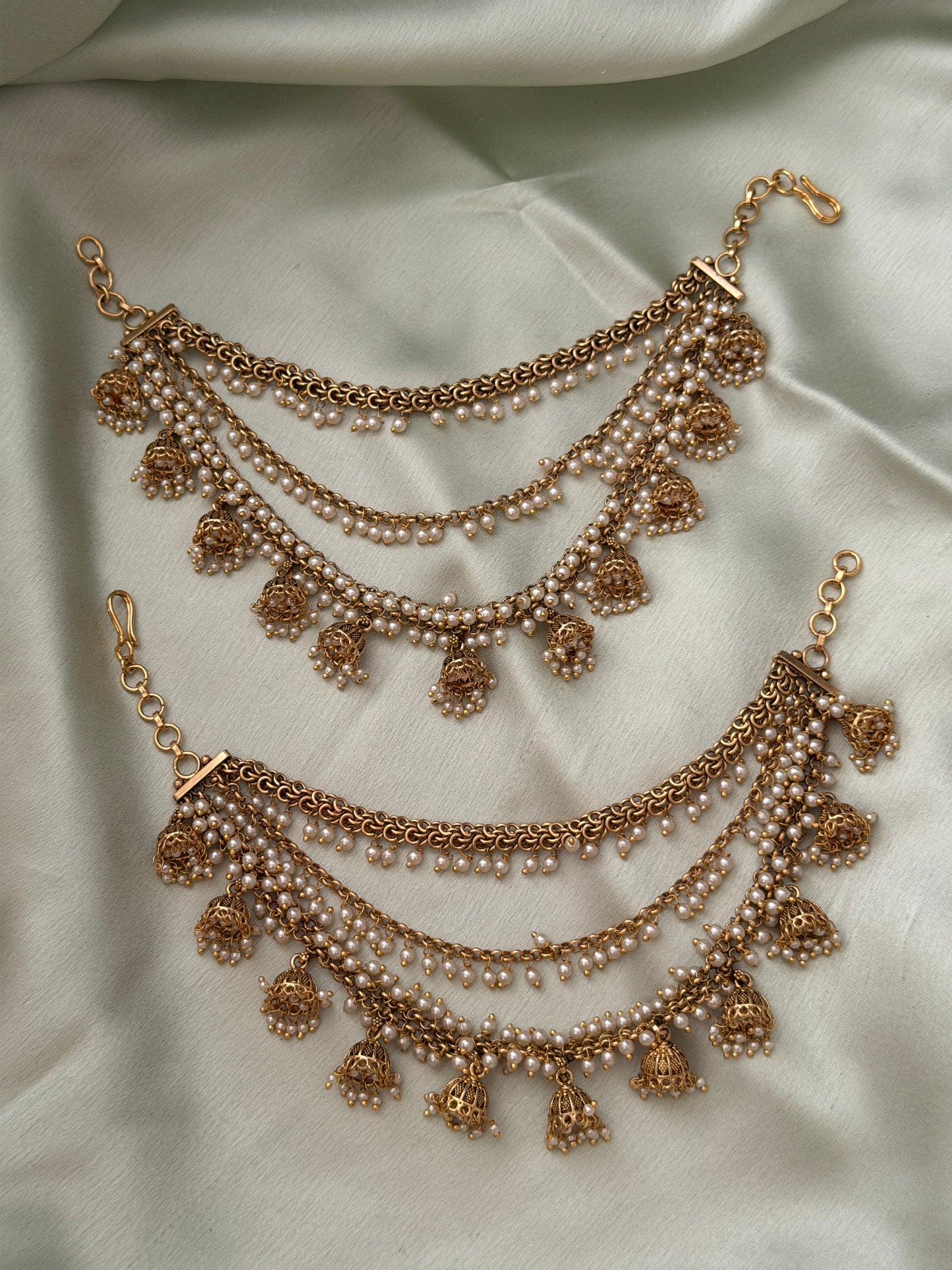 3 Line Mattal with mini jhumkas