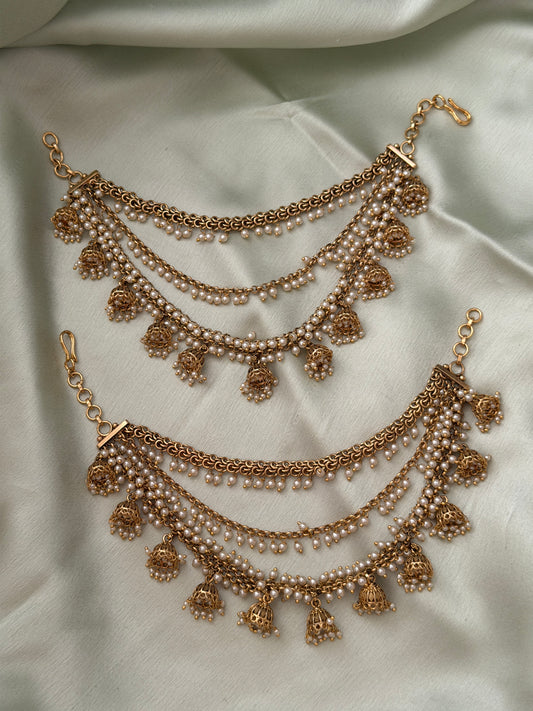 3 Line Mattal with mini jhumkas