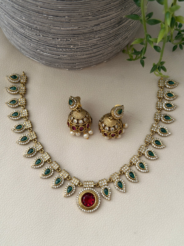 Stone Pendant Palakka Necklace