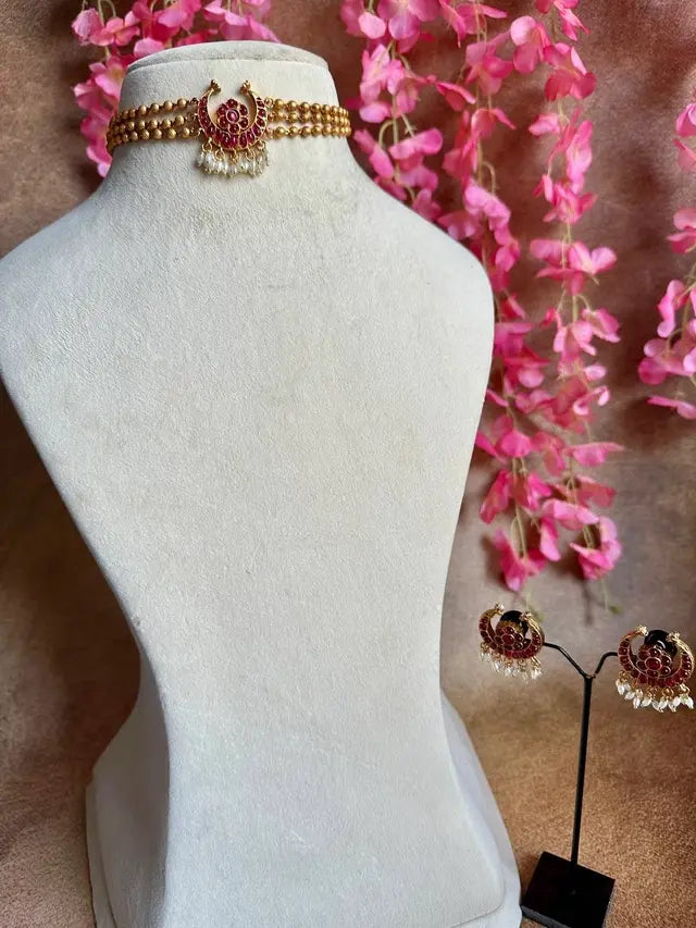 Chandabali gold choker v2.0