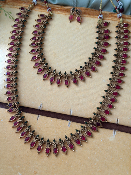 Budgeted Ruby Palakka Bridal Combo
