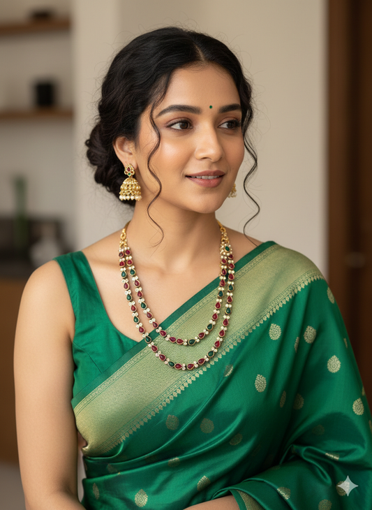 Double Layer Kempu Haaram