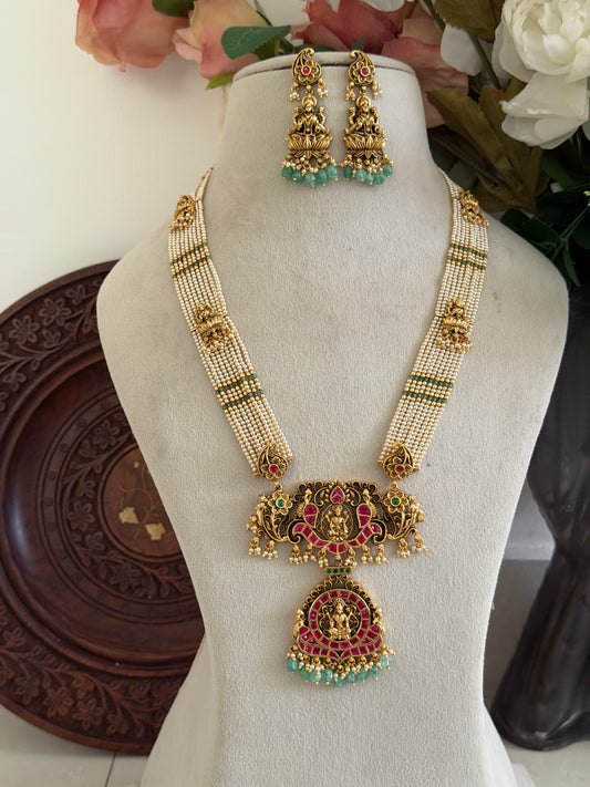 Bhimika Baby Pearl Haaram set