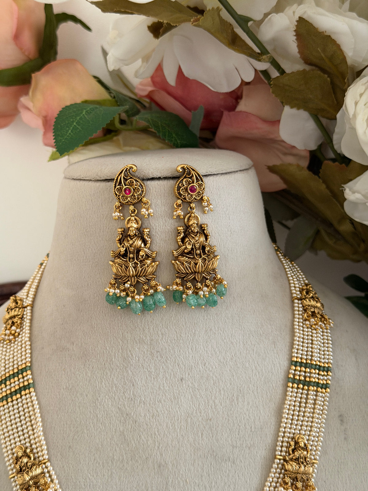 Bhimika Baby Pearl Haaram set