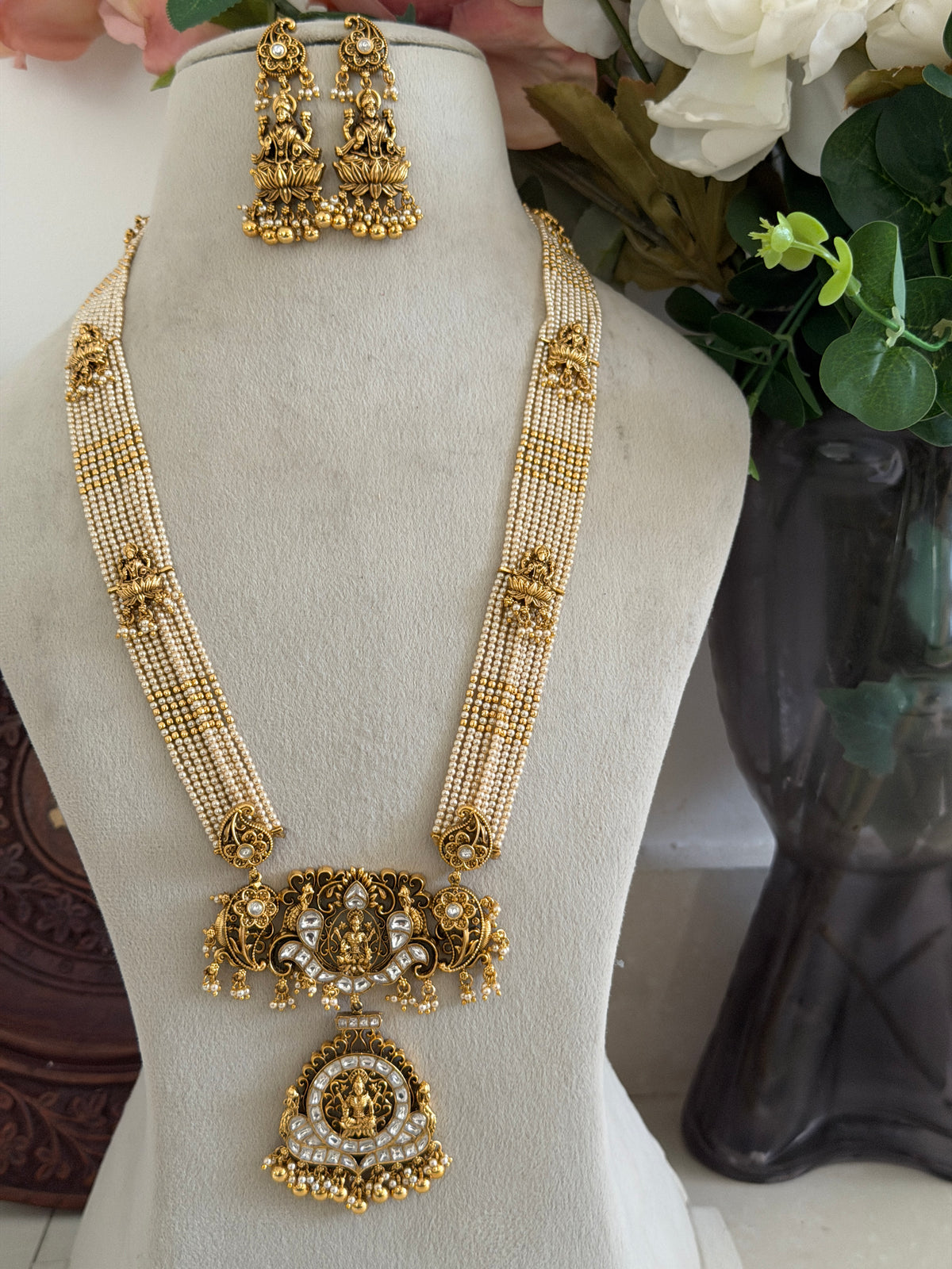 Bhimika Baby Pearl Haaram set