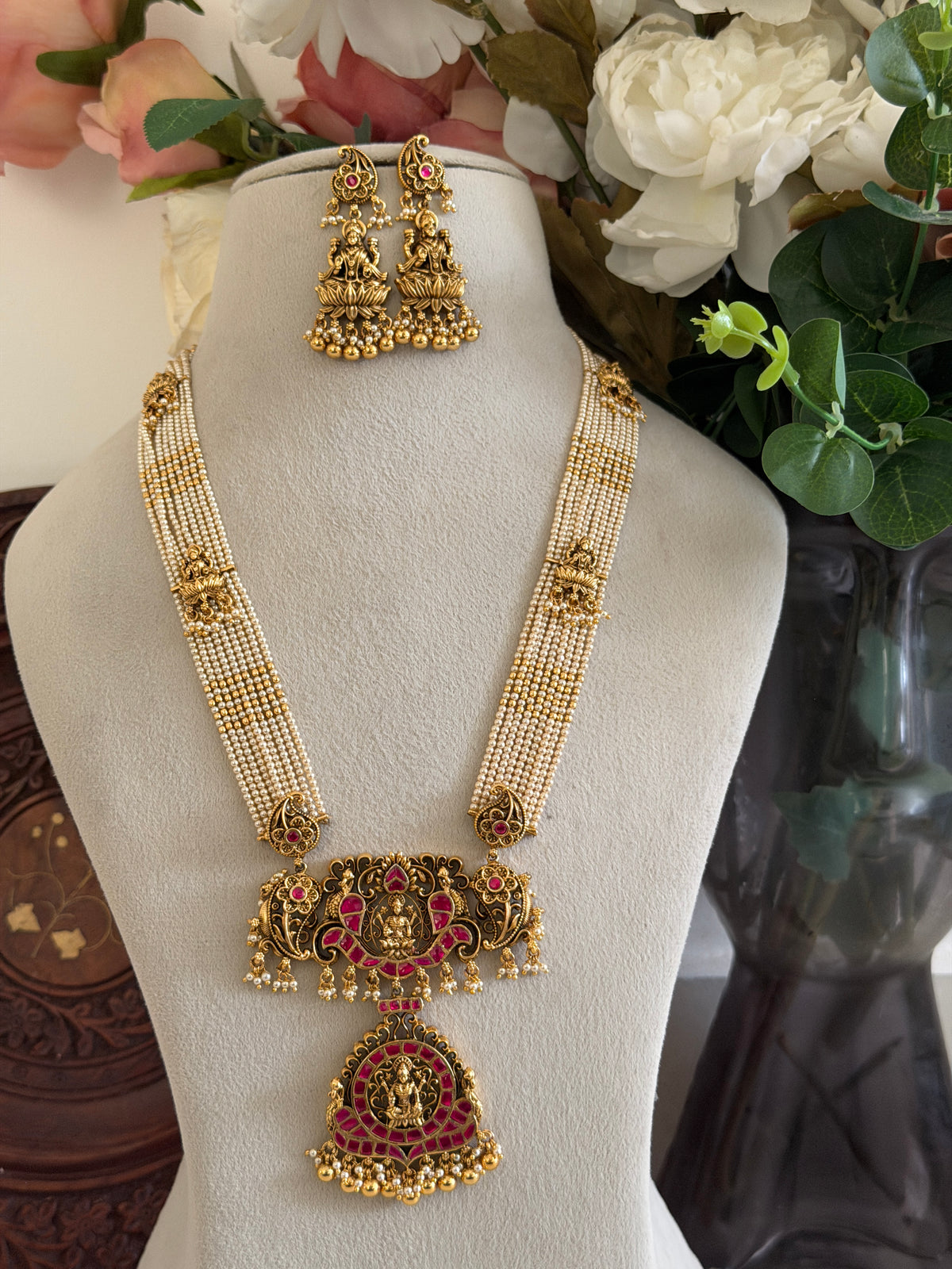 Bhimika Baby Pearl Haaram set