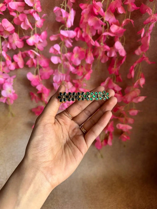 Green Flora Hair clip