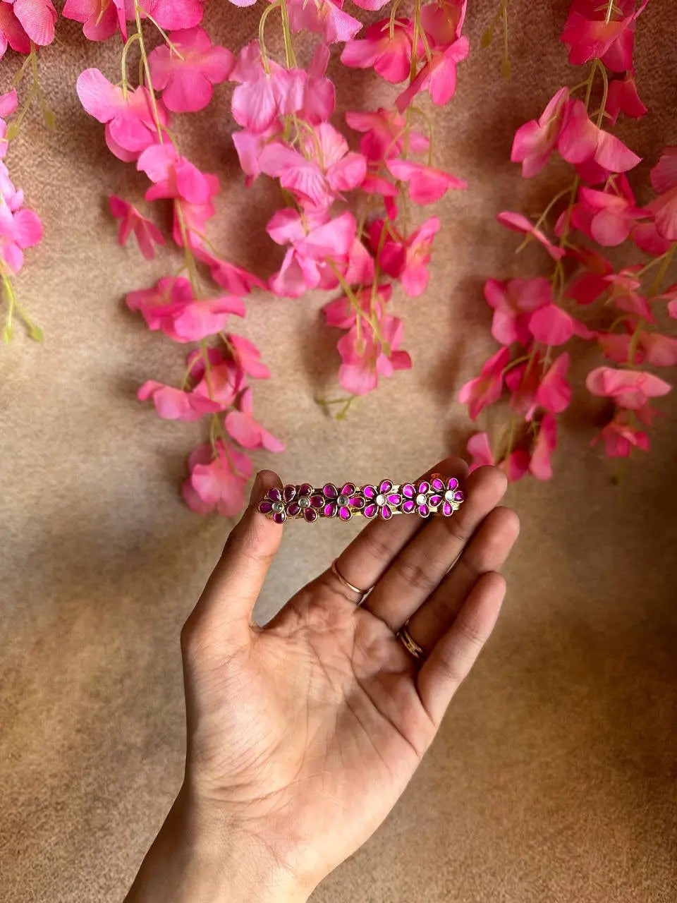 Pink Flora Hair clip v2.0