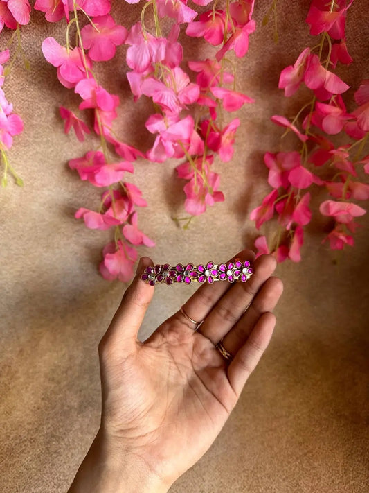 Pink Flora Hair clip v2.0