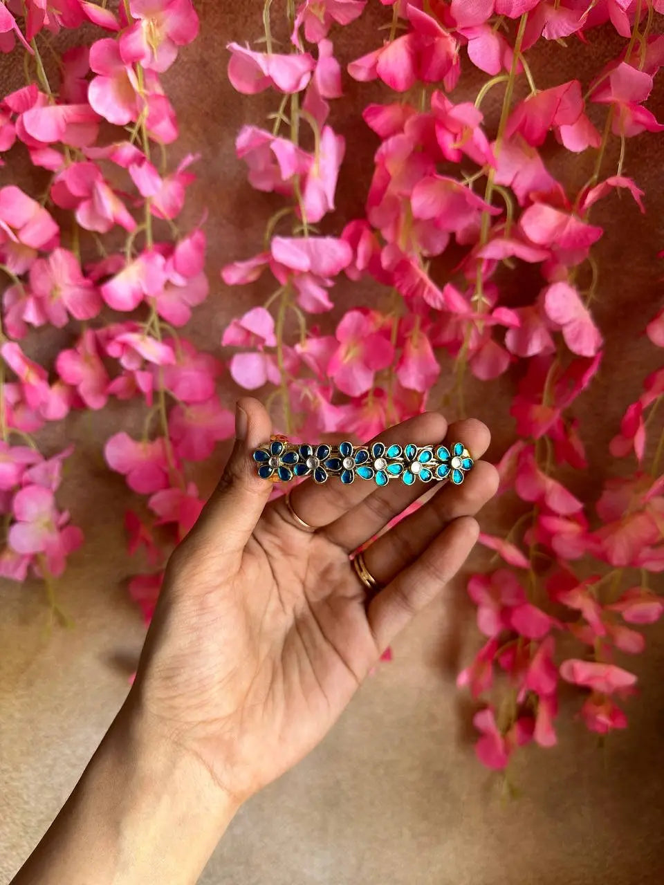 Blue Floral Hair clip