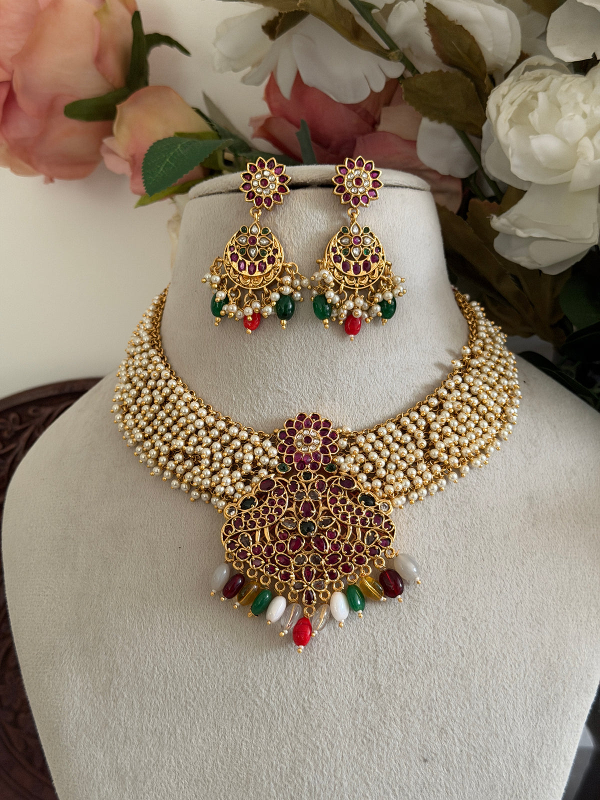Idansha Navaratna Pearl Necklace