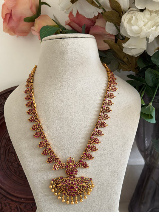 Premium Ruby Kempu Haaram