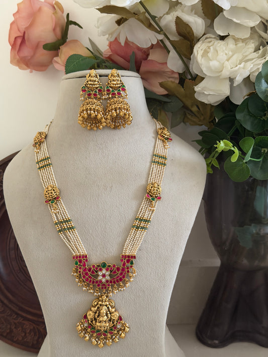 Akhila Pearl Heritage Haaram set