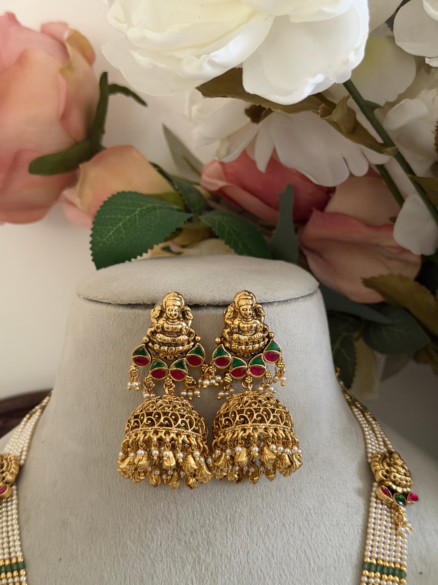 Akhila Pearl Heritage Haaram set