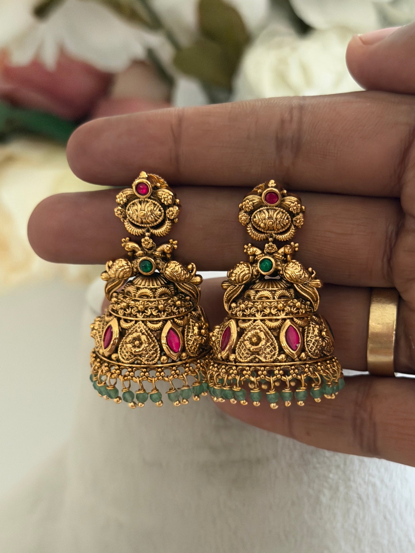 Hearty Petal Jhumkas
