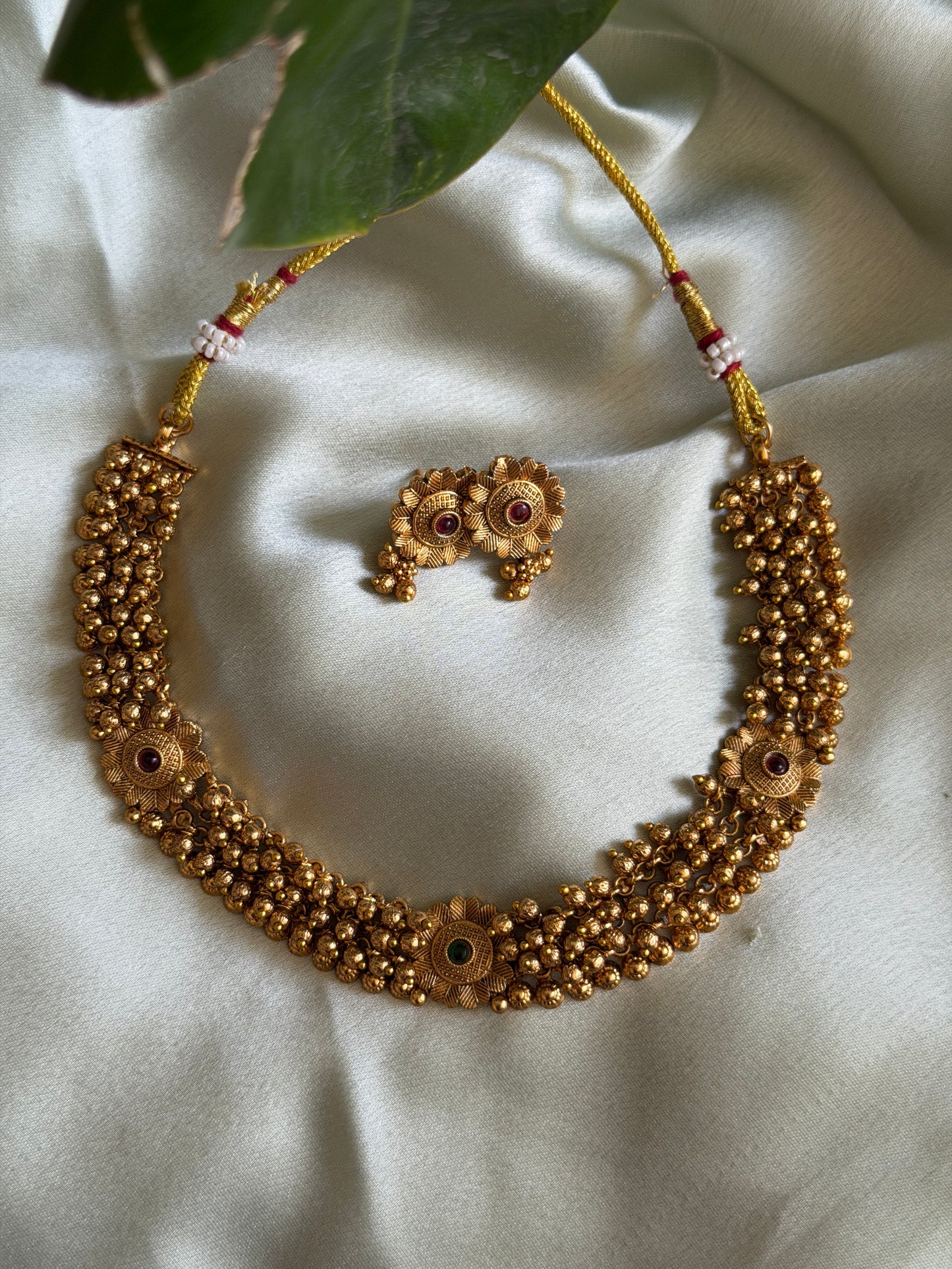 Buvani Gold Bead Necklace