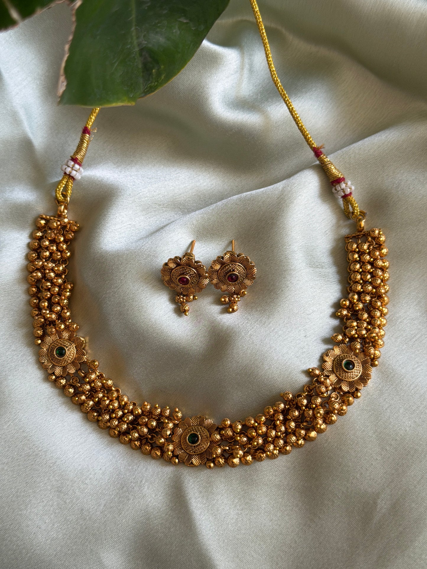 Buvani Gold Bead Necklace