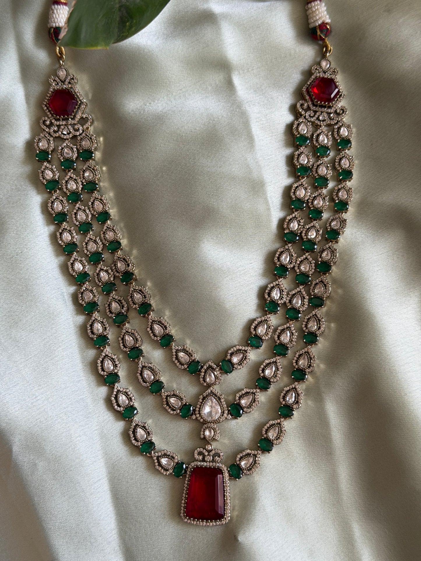 Ruby Hexagon & Emerald Mix Haaram