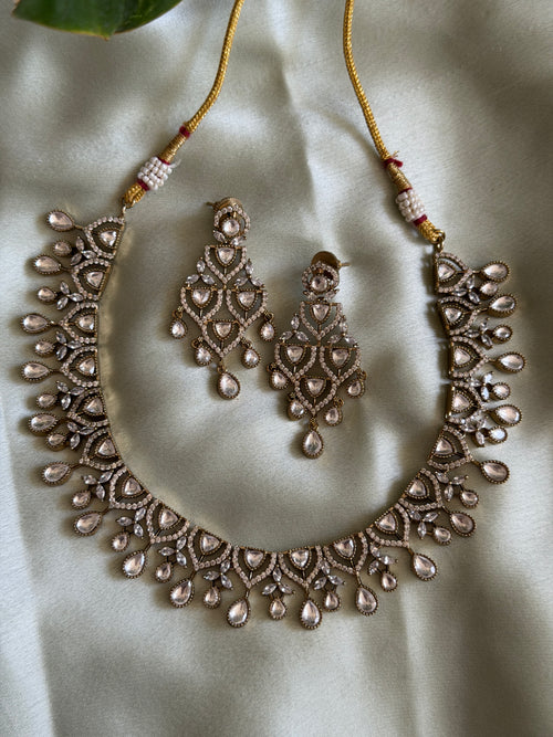 Polki Drop Necklace