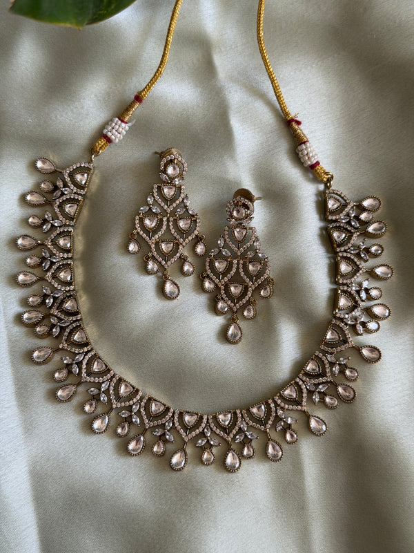 Polki Drop Necklace
