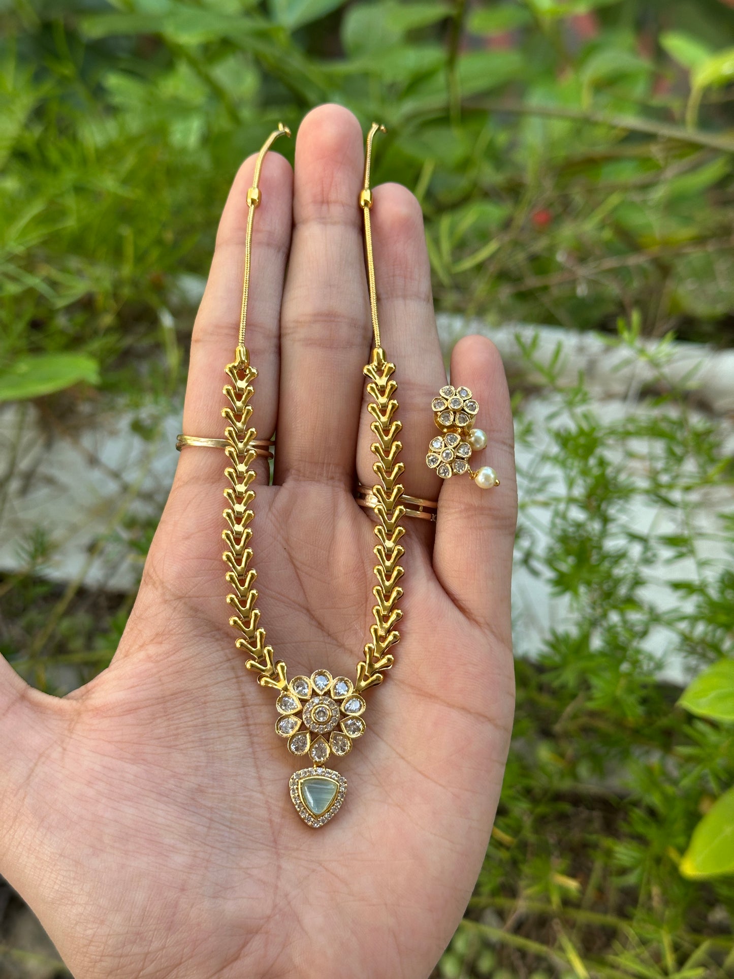 Triangle Pendant AD Chain Set