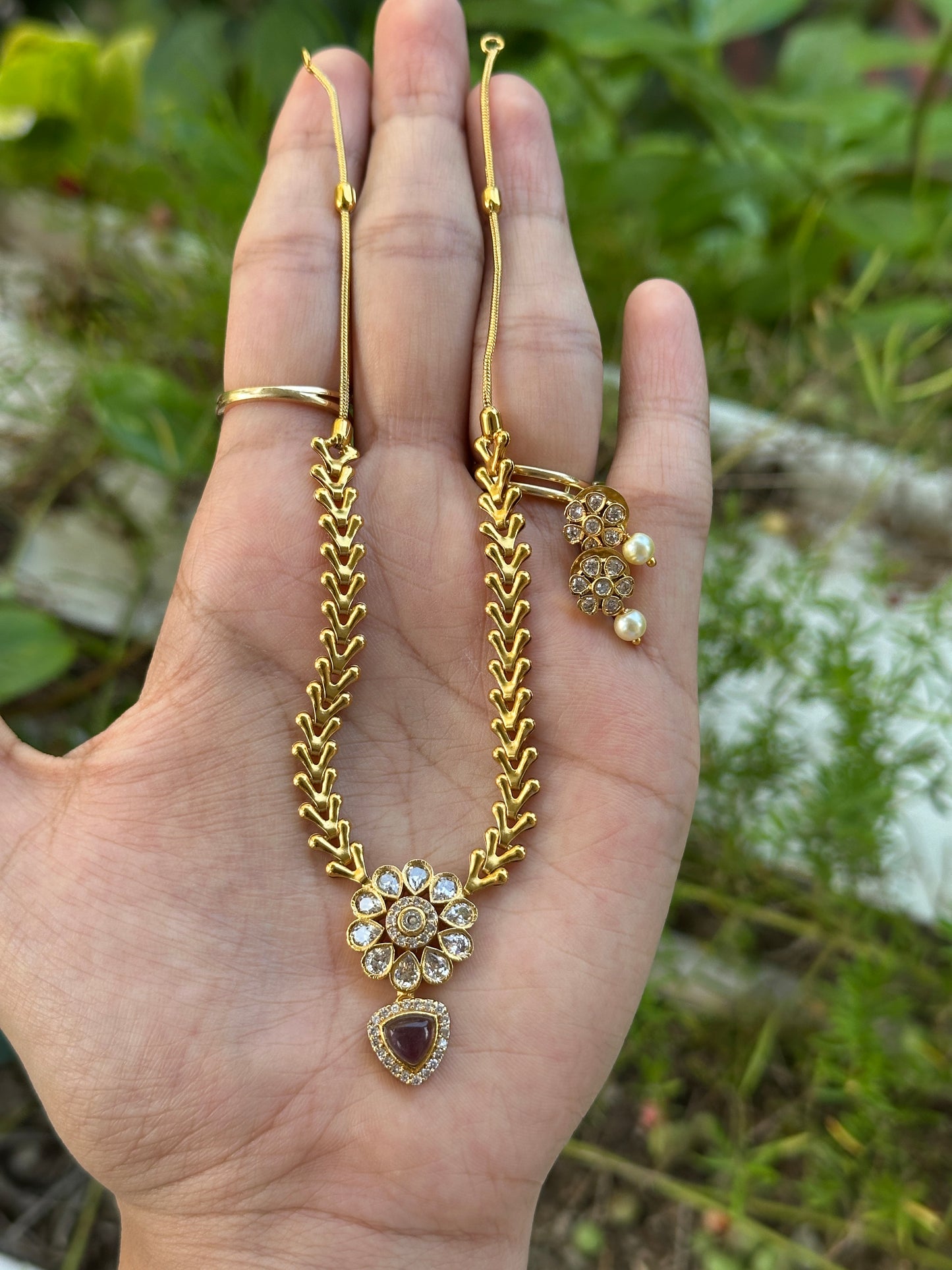 Triangle Pendant AD Chain Set