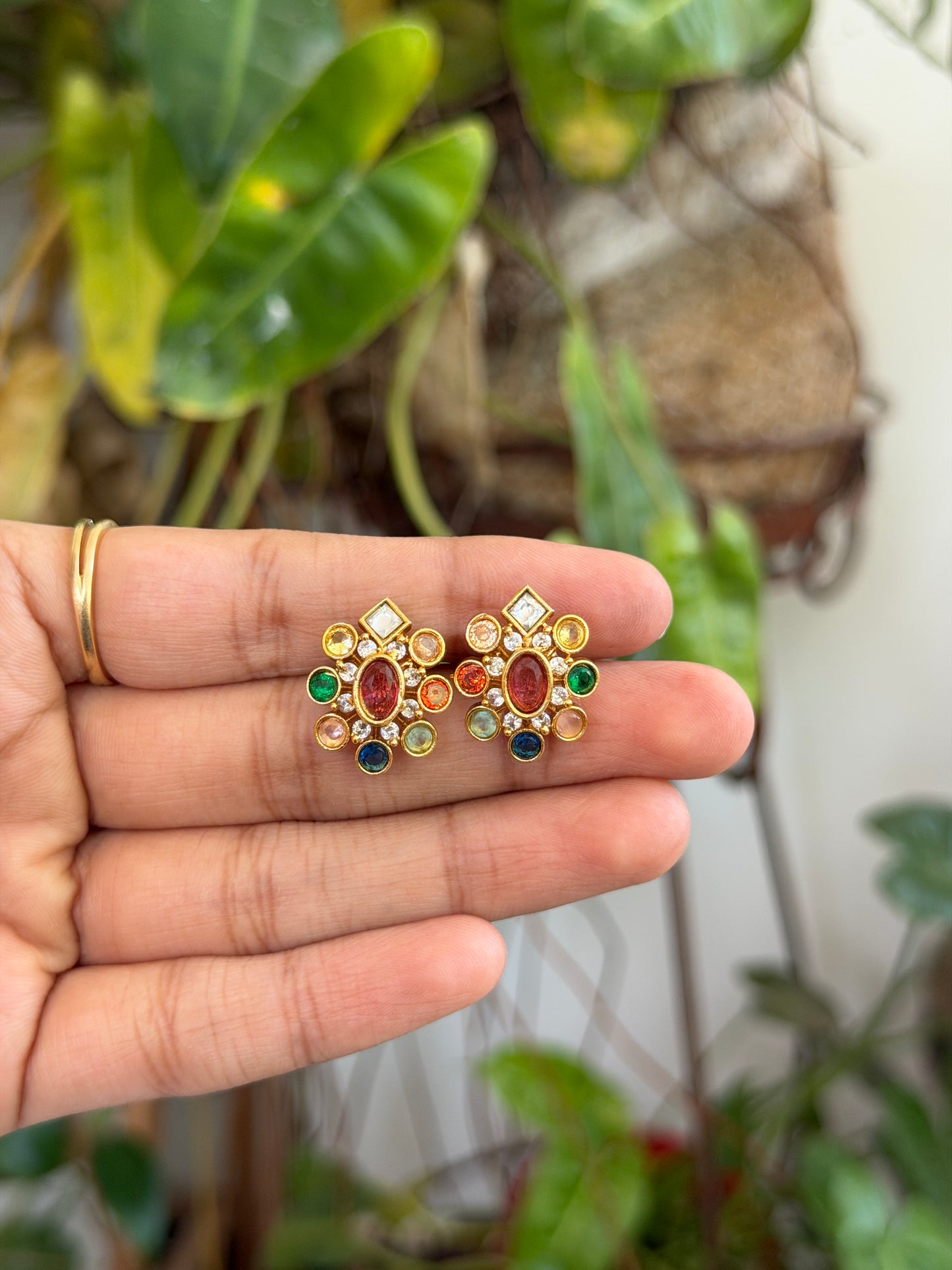 Precious Stone Studs