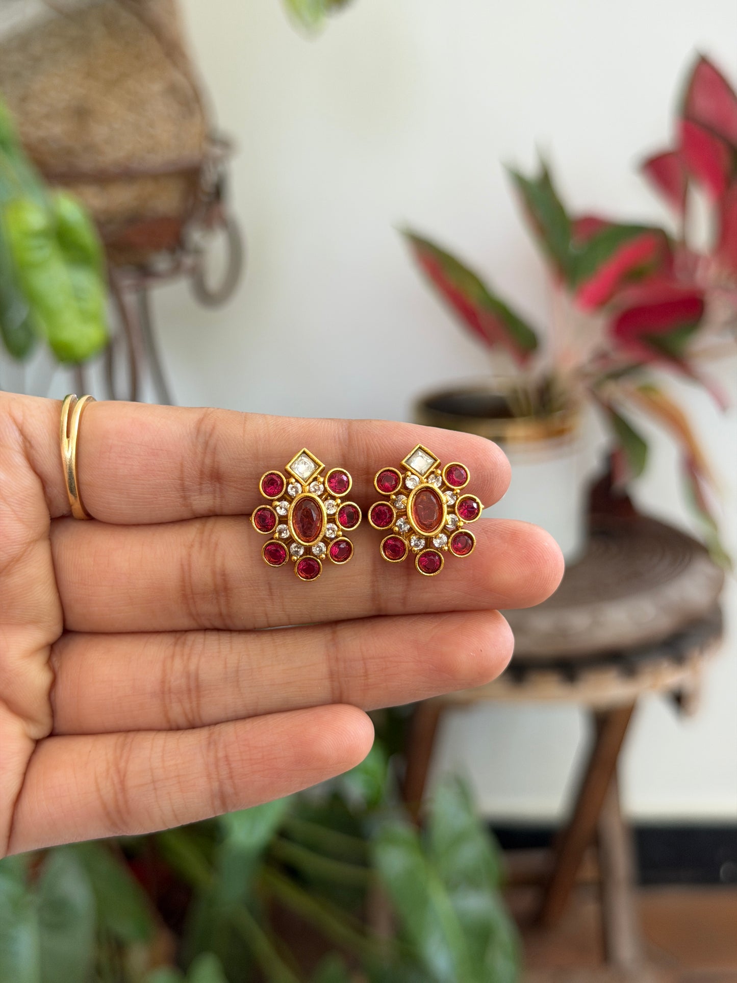 Precious Stone Studs