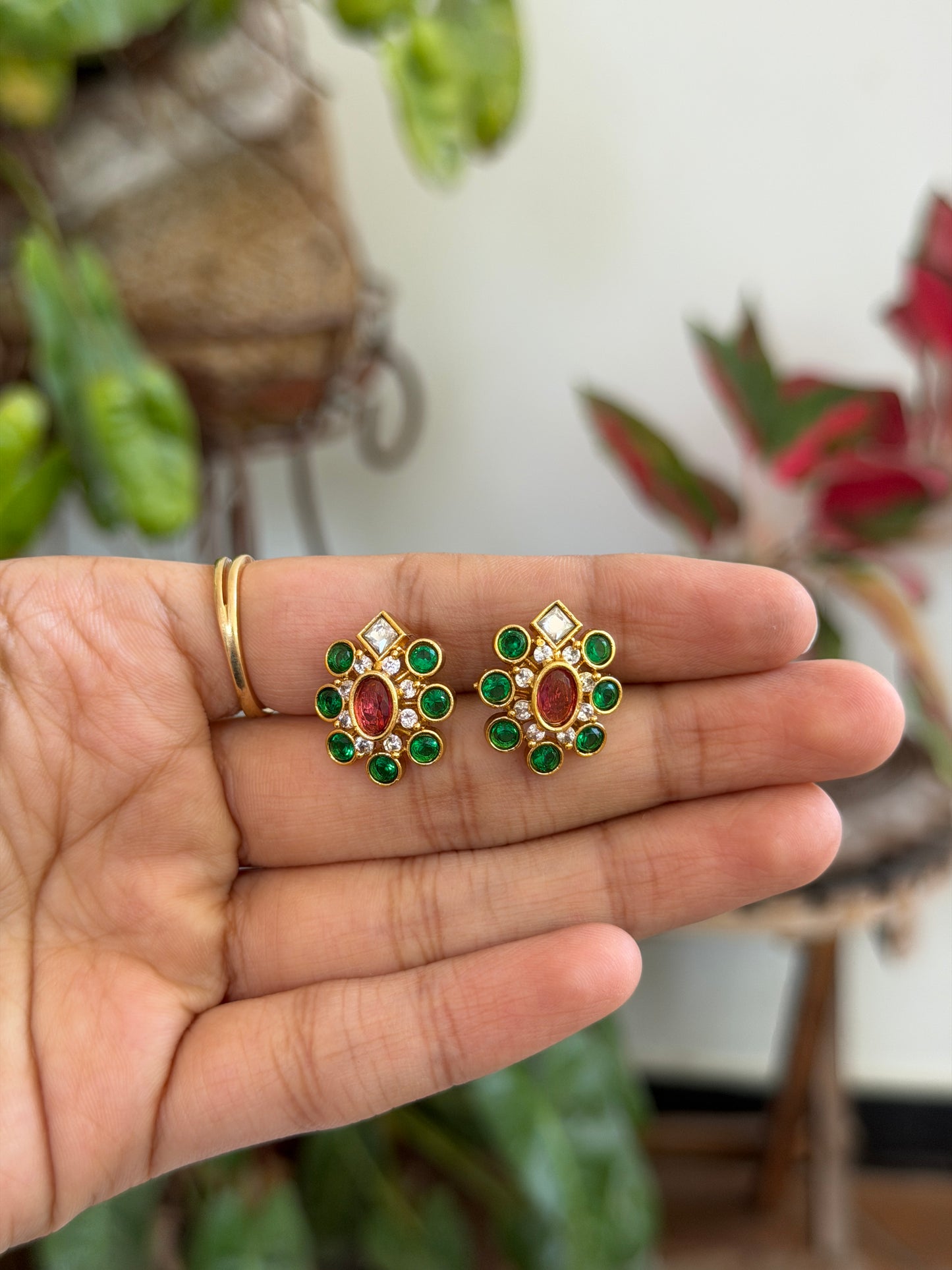 Precious Stone Studs
