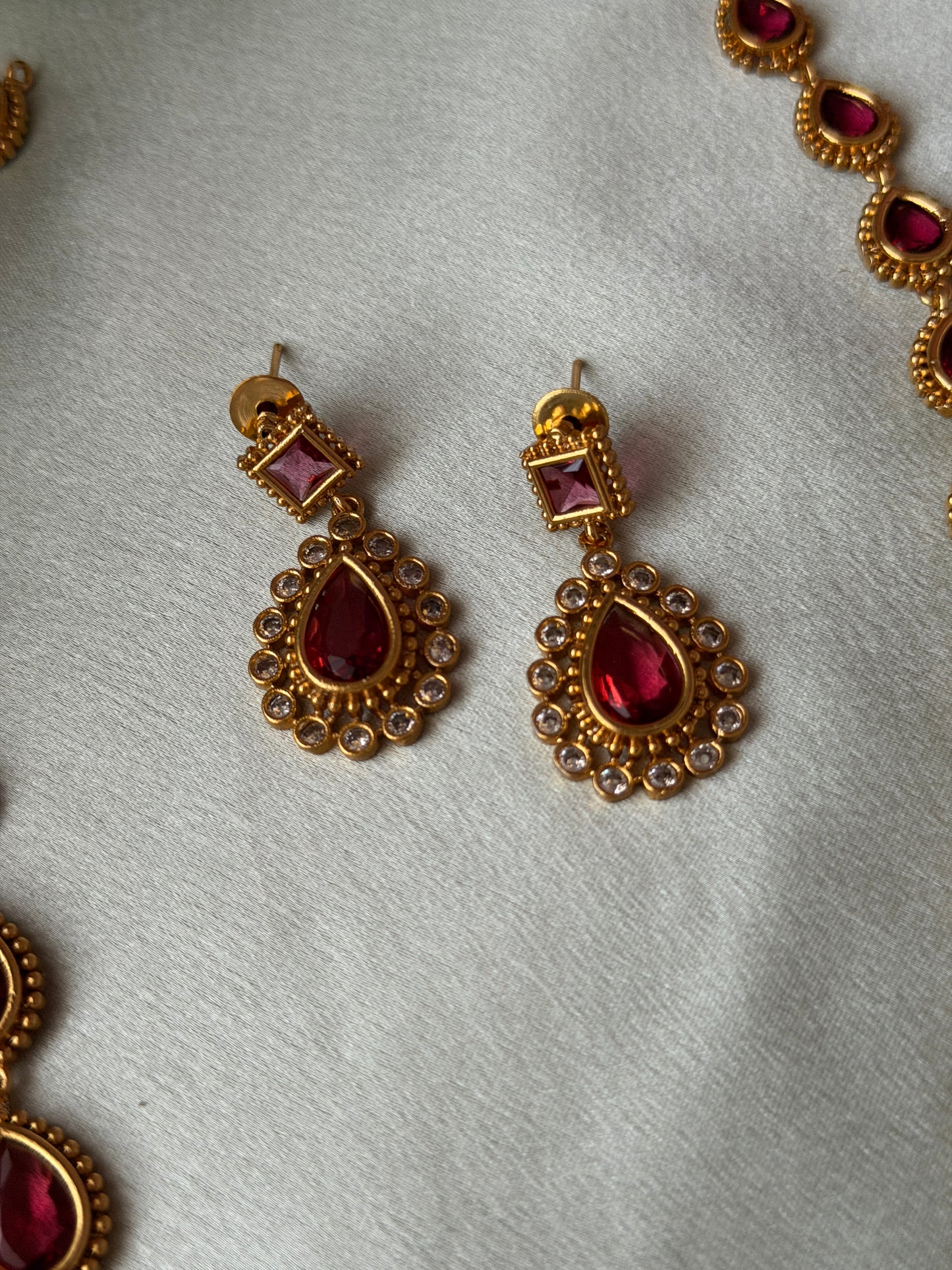 Jyothika Inspired Premium Ruby Haaram