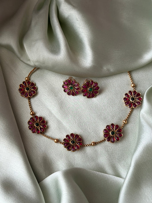 Pancha Ruby Flora Choker