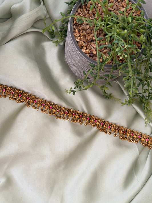 Gold Replica Temple Hipchain