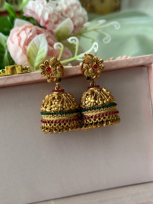 Devi Kemp stone Jhumkas