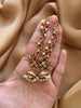 Lotus Kemp Jhumkas with Mattal