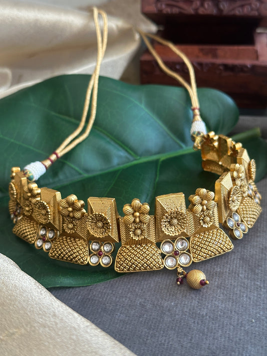 Farah Antique Necklace with Jhumkas