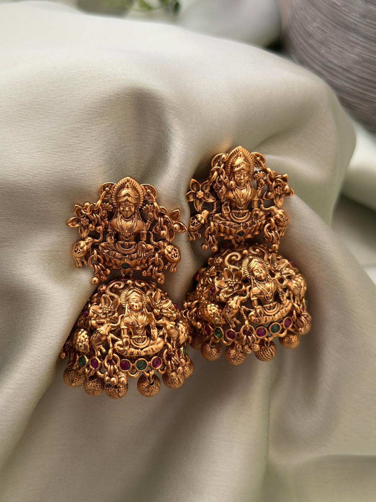 Heavy Antique Bridal Jhumkas