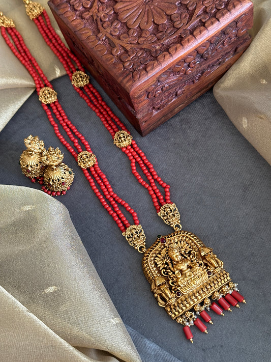 Drishya Coral Beaded Haaram v2.0.