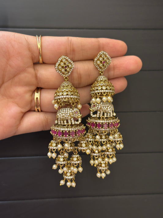 AD Layered Tusker Jhumka