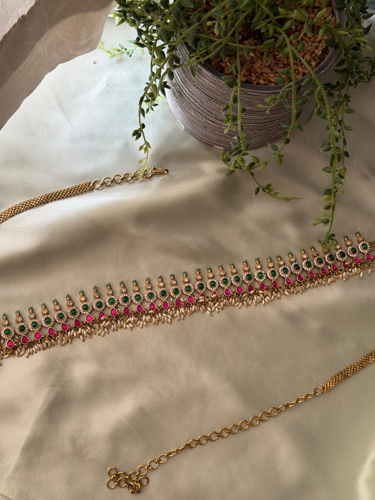Premium Dual Tone Jadau Hipchain