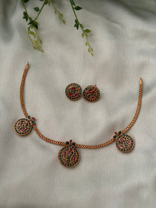 Emerald Tri Chakra Necklace