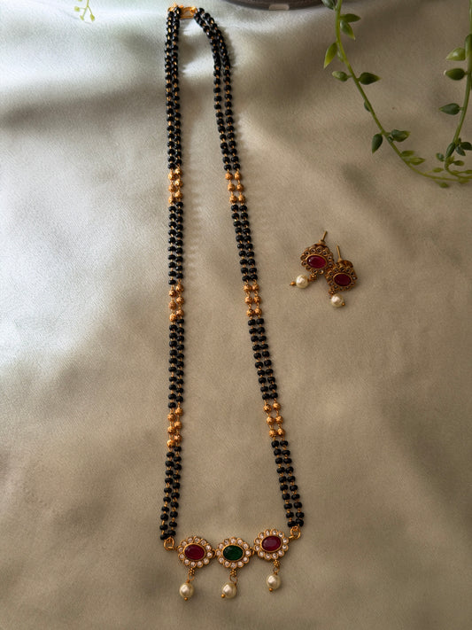 Kempu Chakra Mangalsutra