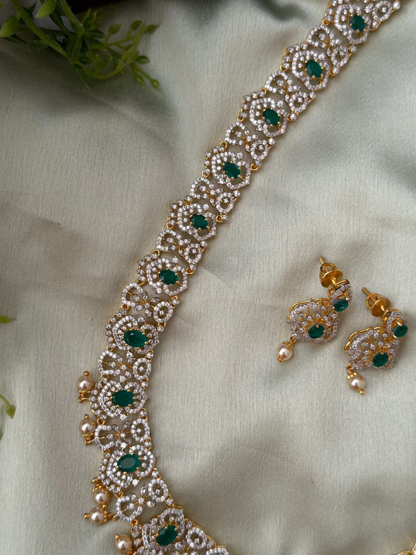 Allure 92.5 Silver Diamond Haaram
