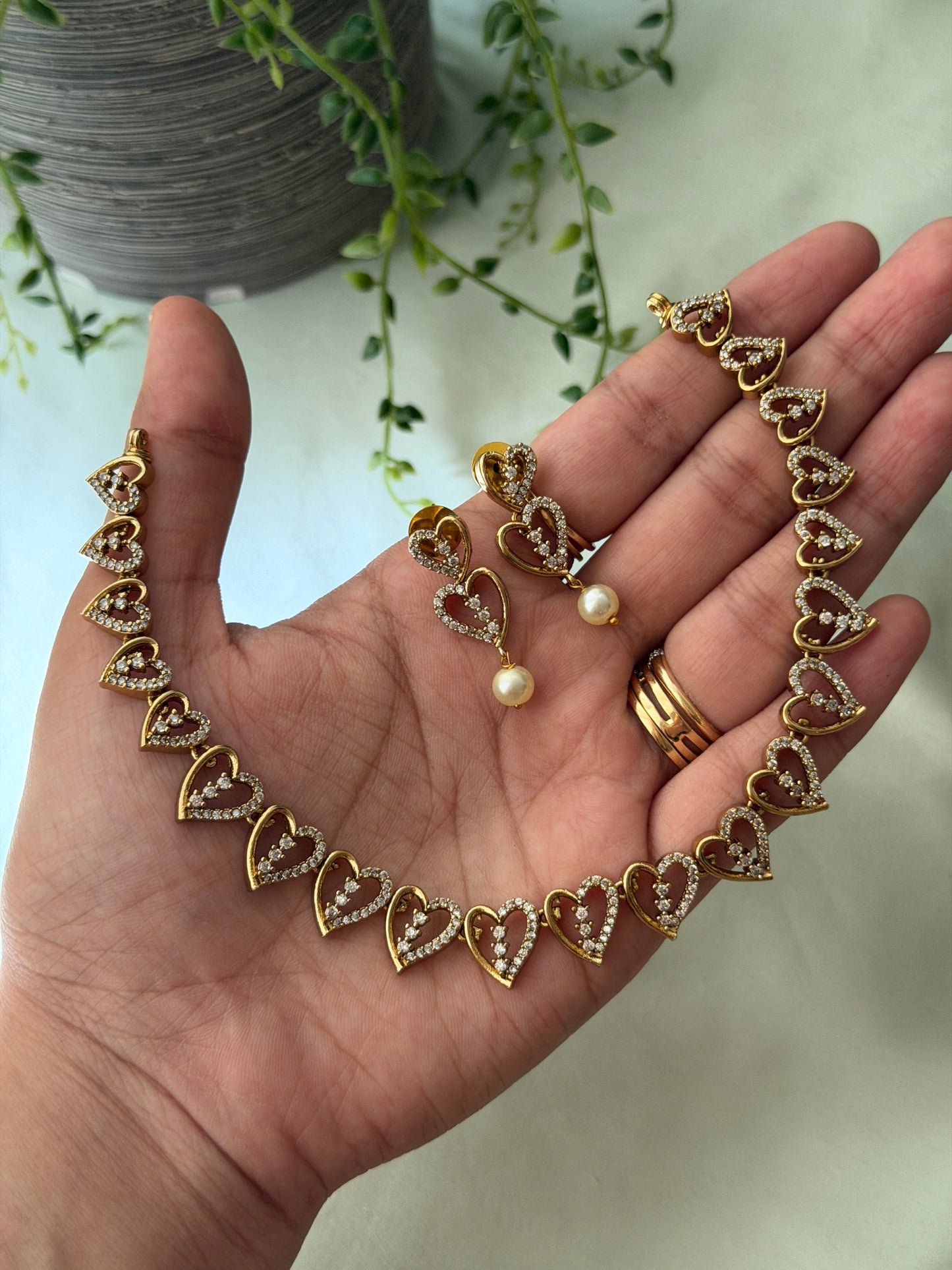 Mini Heart AD Necklace