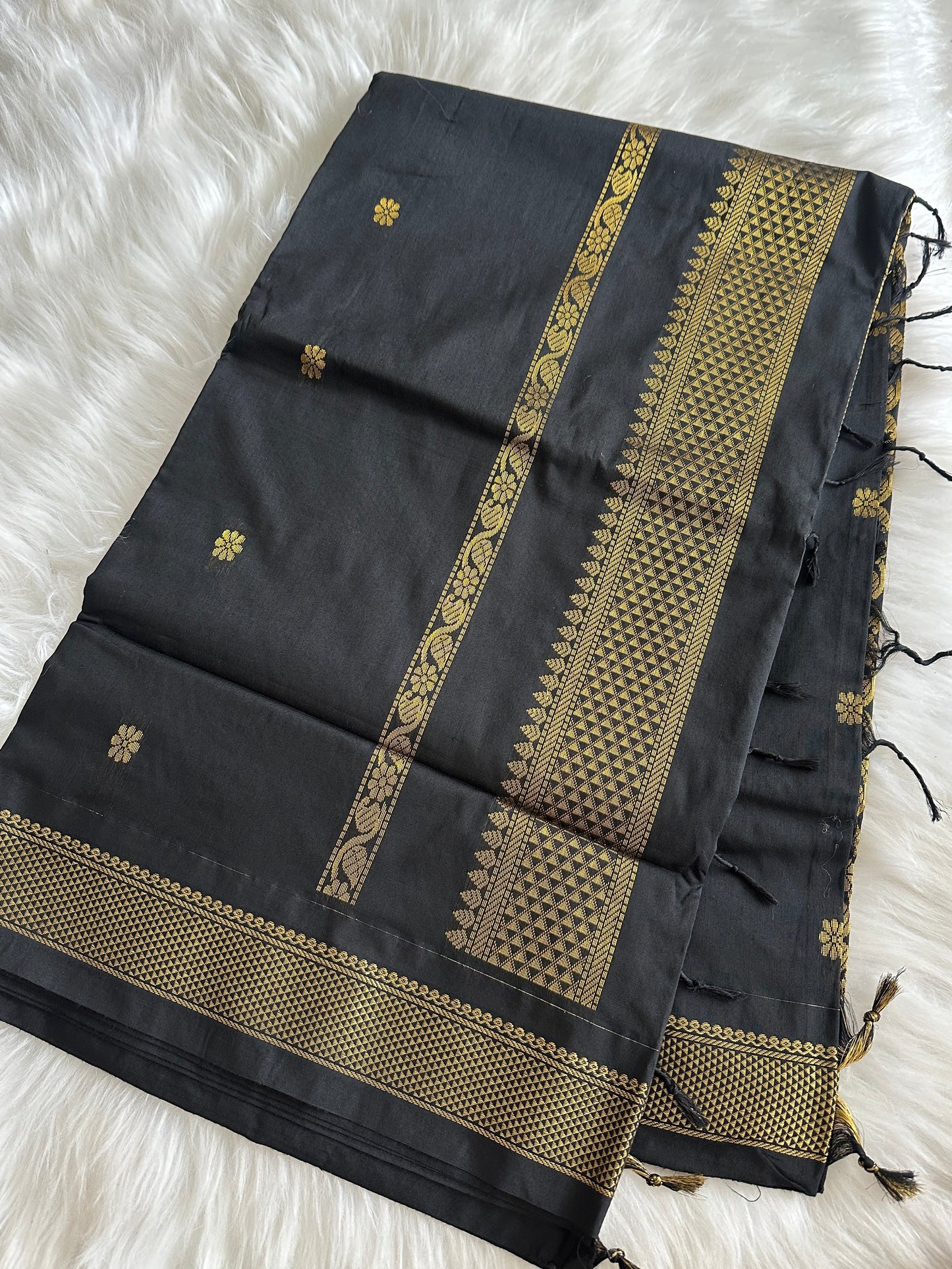 Black Kalyani Cotton Saree
