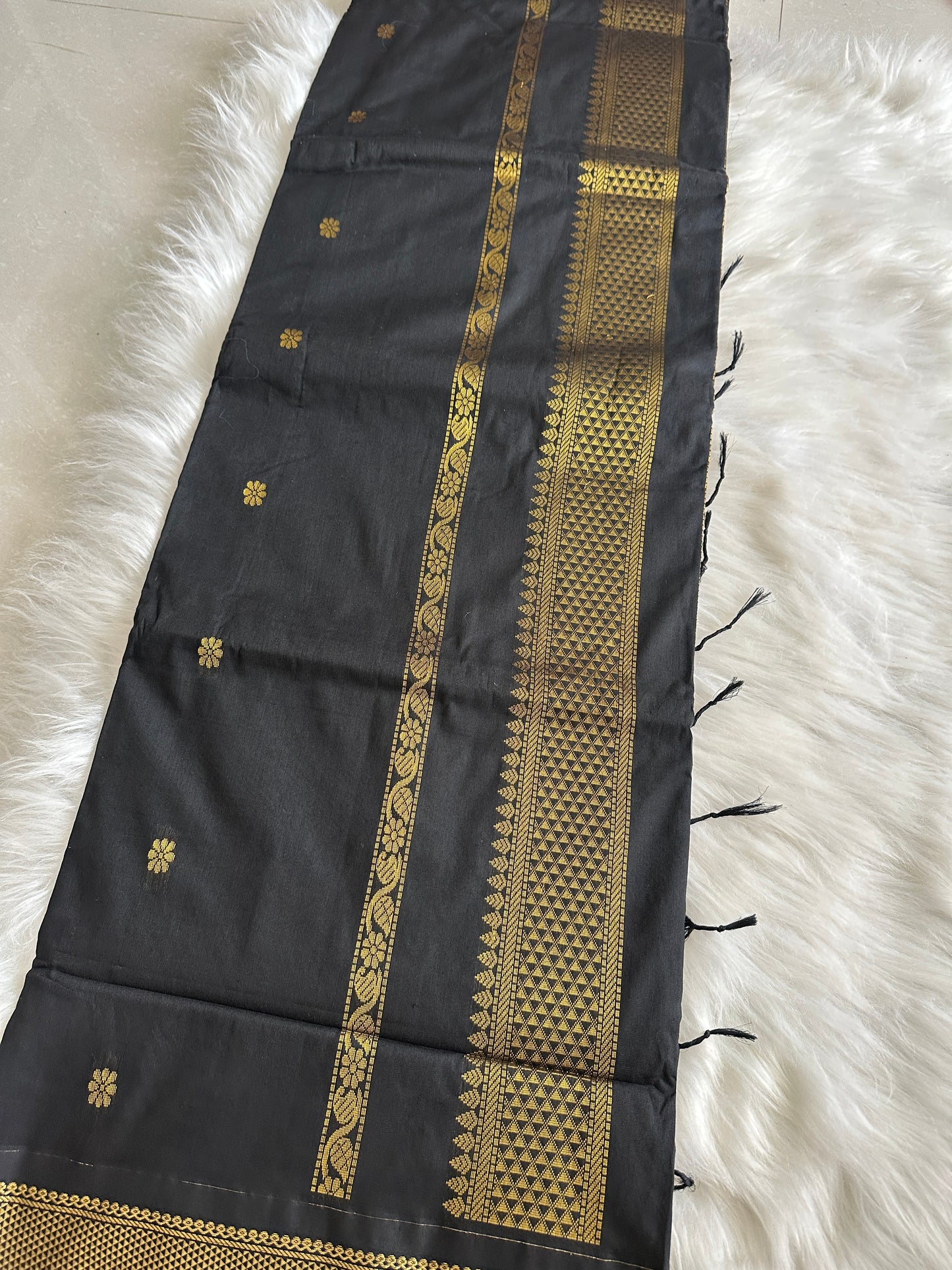 Black Kalyani Cotton Saree