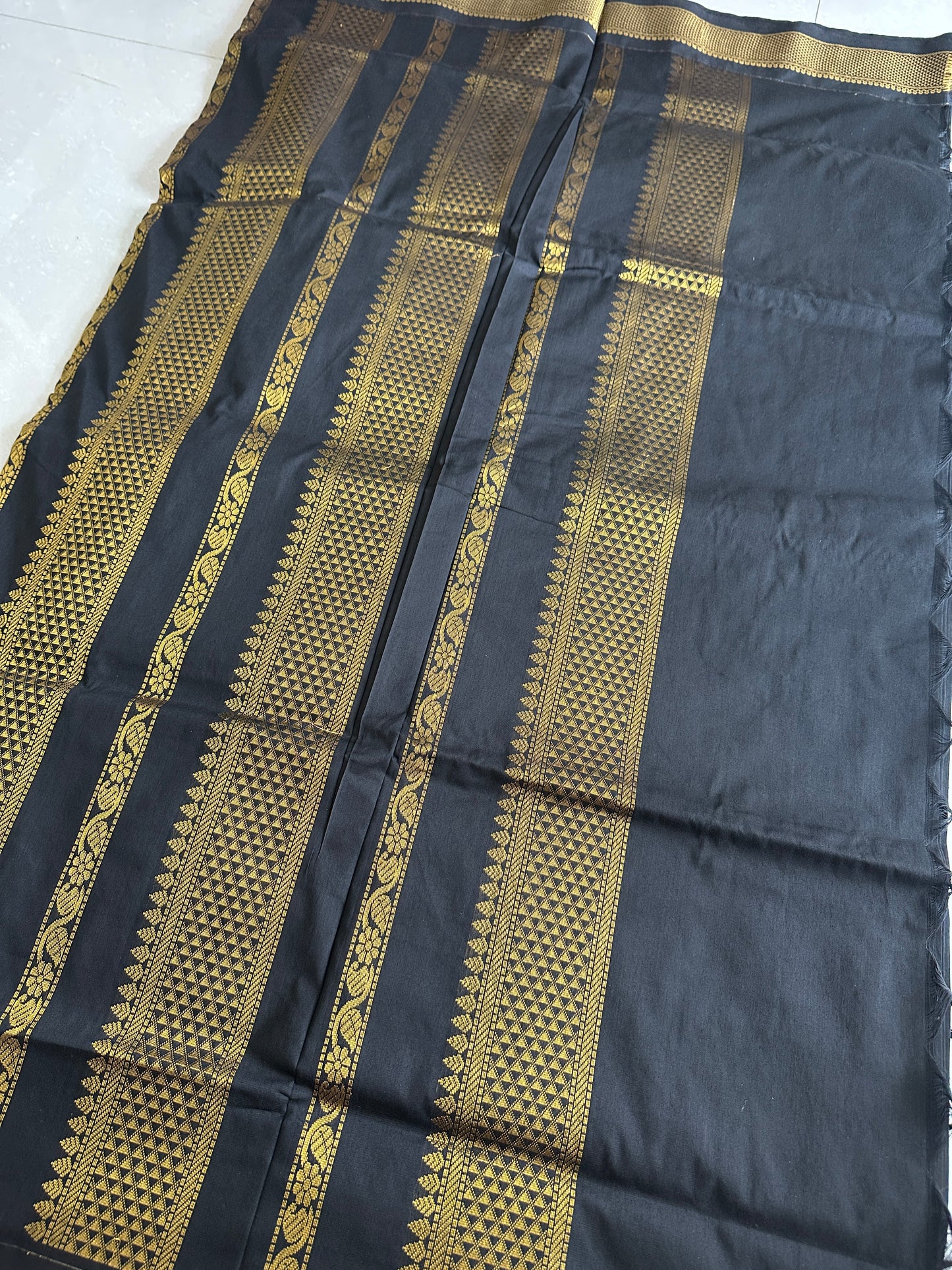 Black Kalyani Cotton Saree
