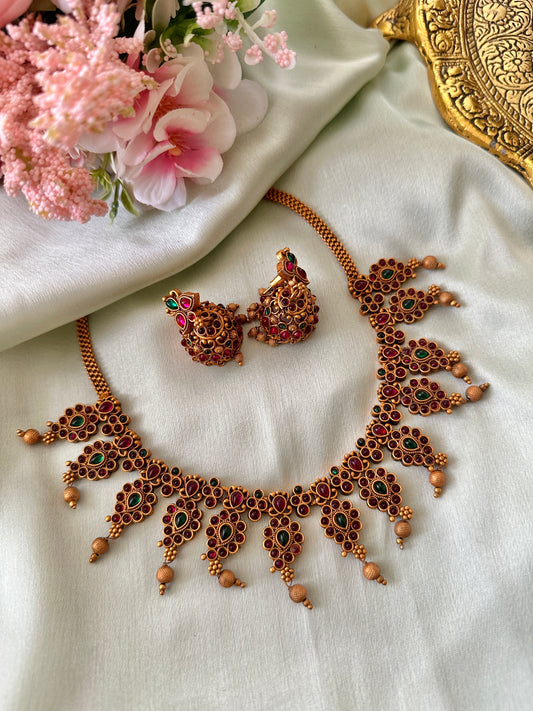 Adhishtta Kemp Necklace with Jhumkas