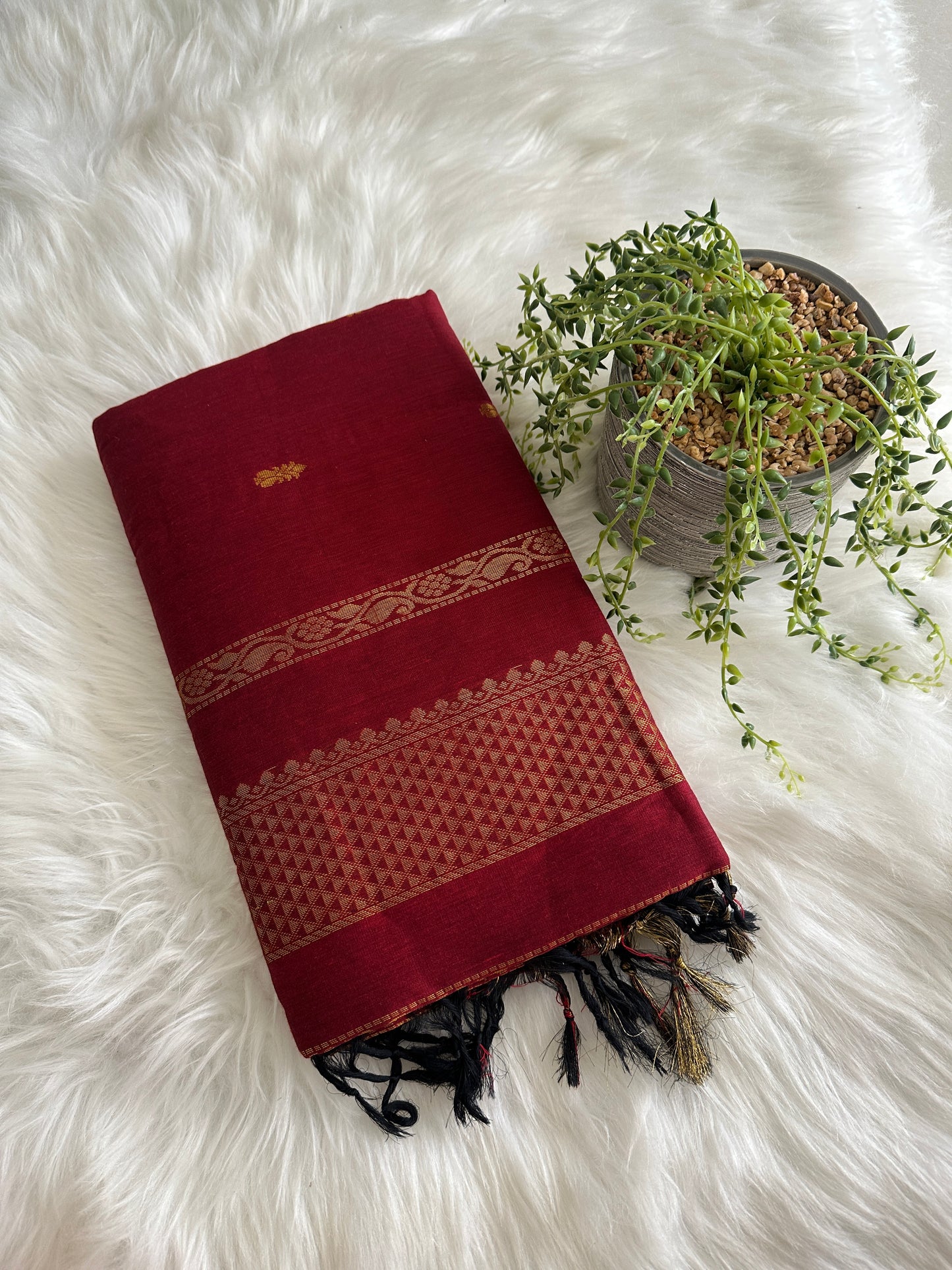 Bridal Red Kalyani Cotton Saree