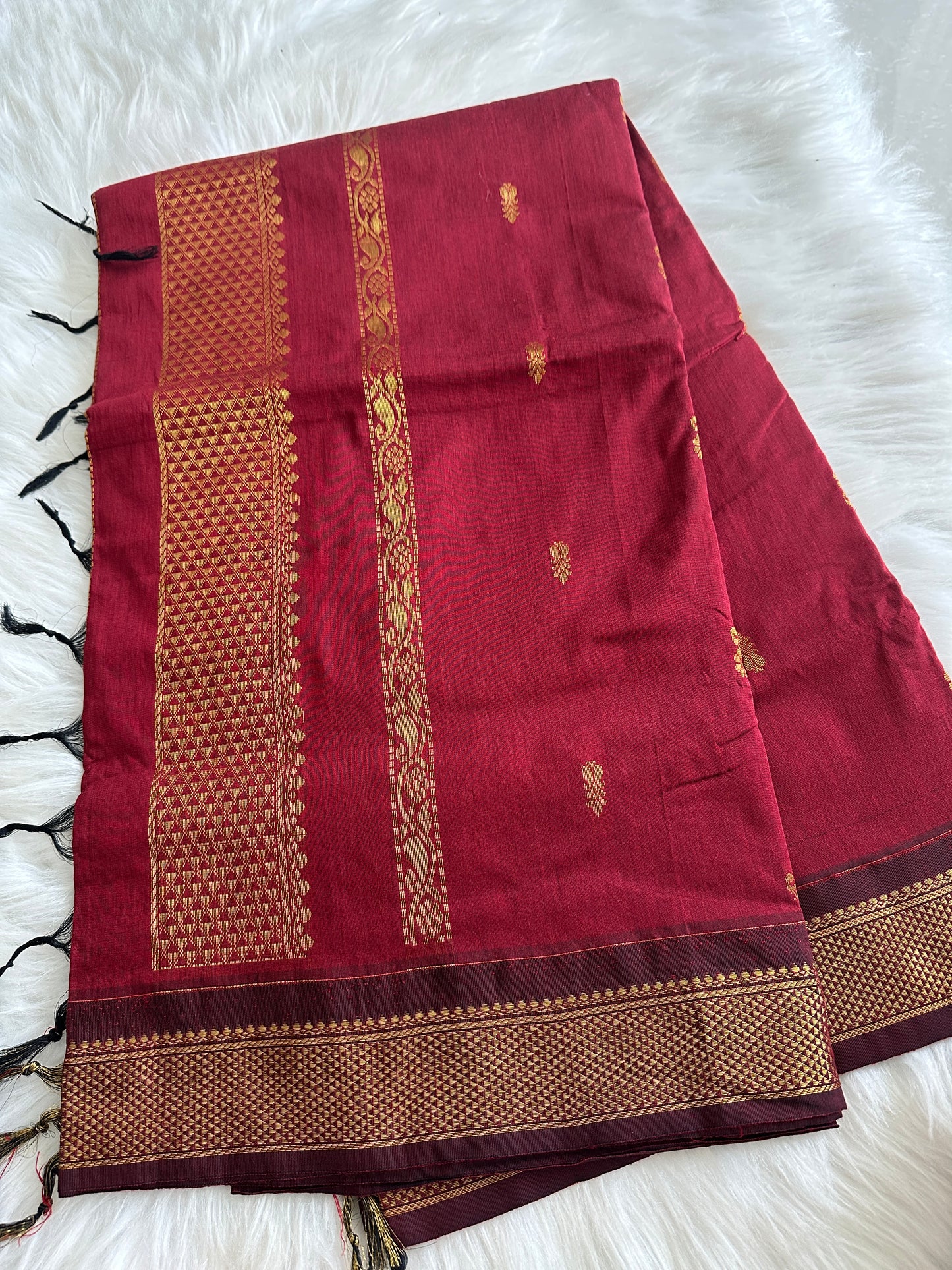 Bridal Red Kalyani Cotton Saree