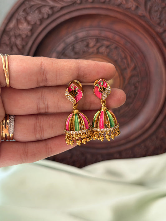 Lavya Handpainted Jhumkas
